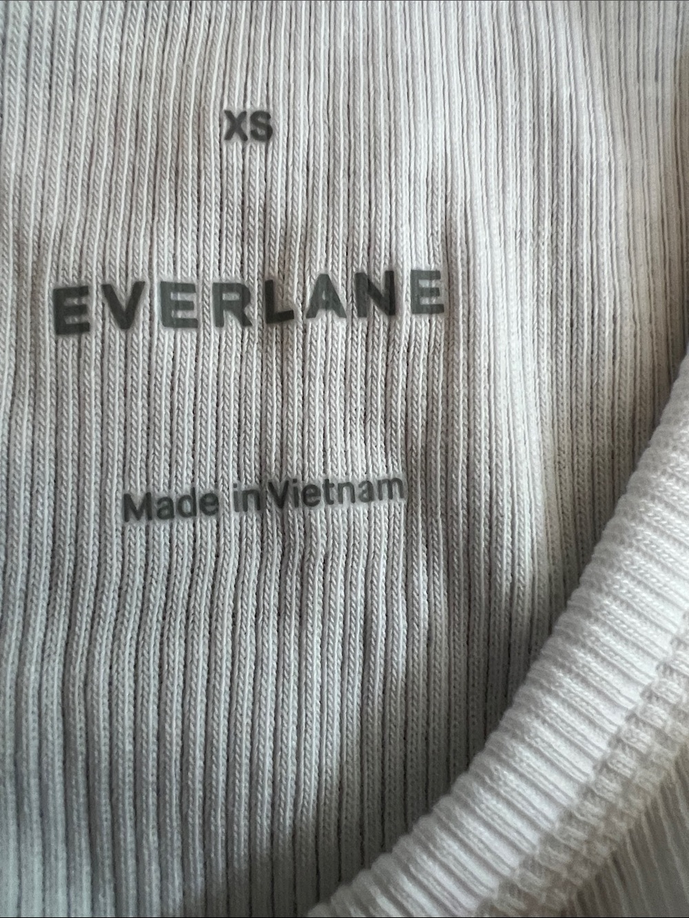 Everlane White Luxe Rib Crew Short Sleeve Top Size XS NWT - Picture 3 of 5